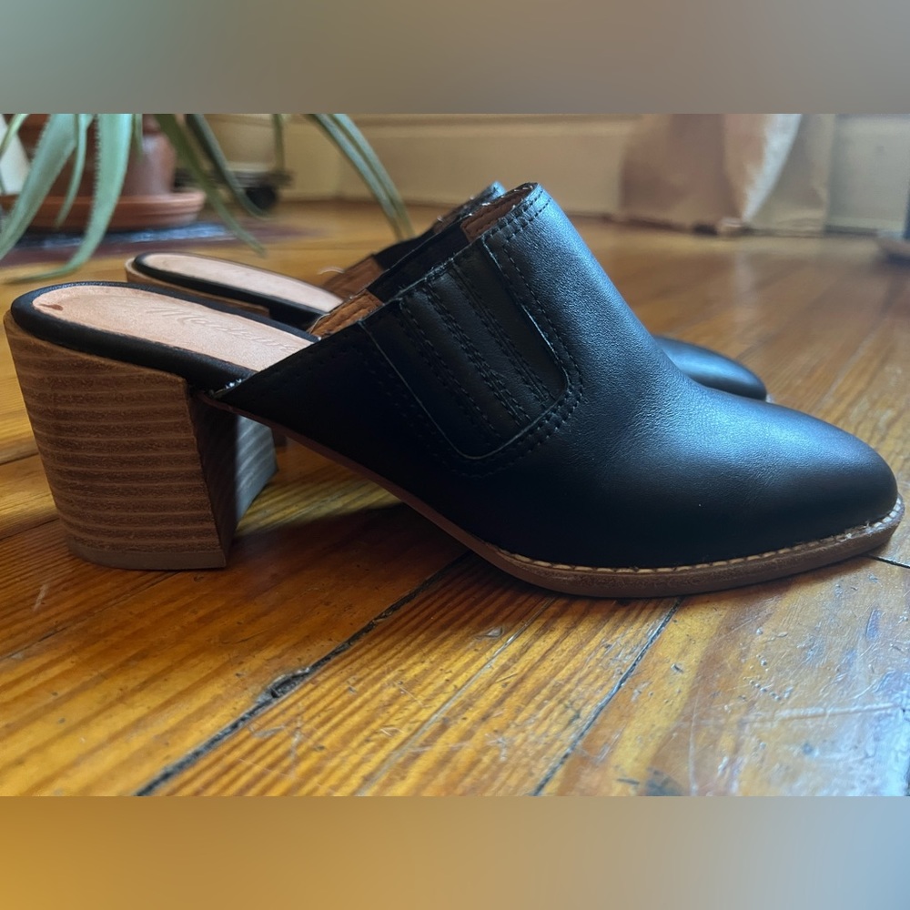 Madewell Harper Mule in Black Size 8.5 2 1/2” Heel